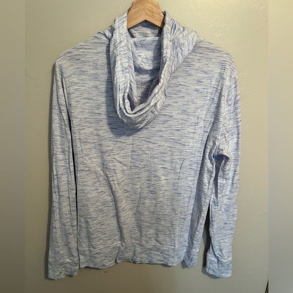 Express White & Blue Hooded Lightweight Sweatshirt - Picture 9 of 11